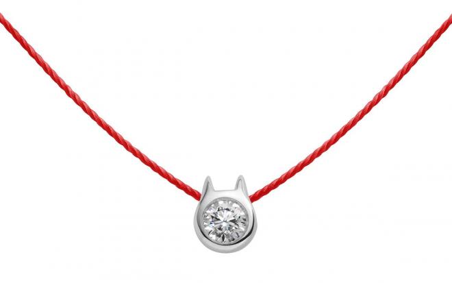 Collier En Or Blanc 18kt Avec Rubis Et Diamants - Marque Artlinea - Neuf Sans Emballage - Bijou De Luxe