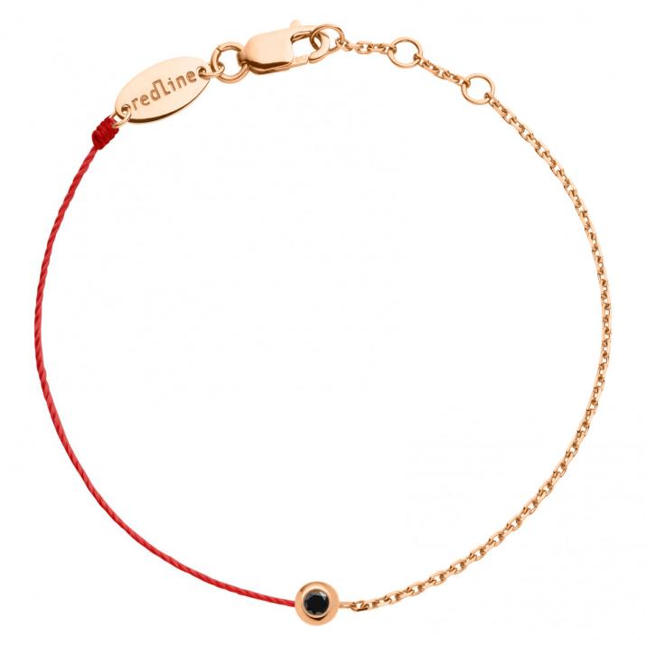 Bracelet Double Mini Pure Diamant Noir Or Rose - Redline - 0++