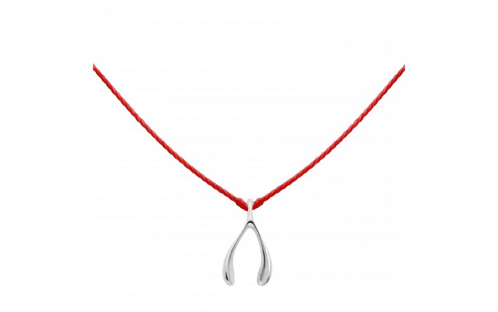 String Necklace Lucky Chicken White Gold RedLine Jewelry - Redline