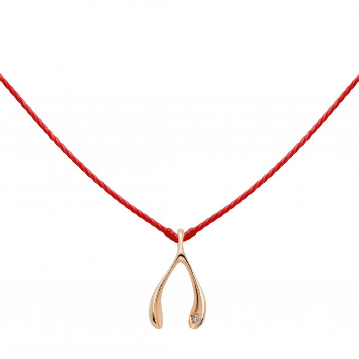 String Necklace Lucky Chicken Rose Gold RedLine Jewelry - Redline