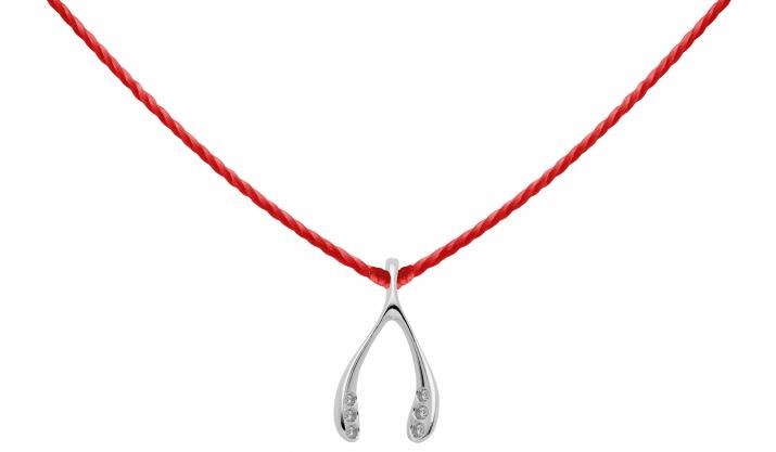 String Necklace Very Lucky Chicken White Gold RedLine Jewelry - Redline
