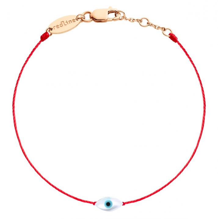 Bracelet fil oeil protecteur or rose - Redline