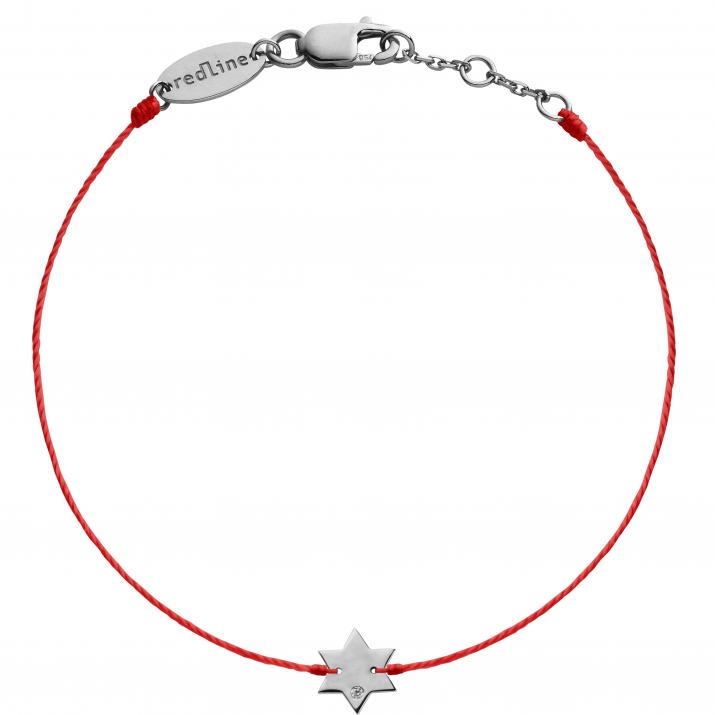 Bracelet fil étoile or noir avec diamant - Redline
