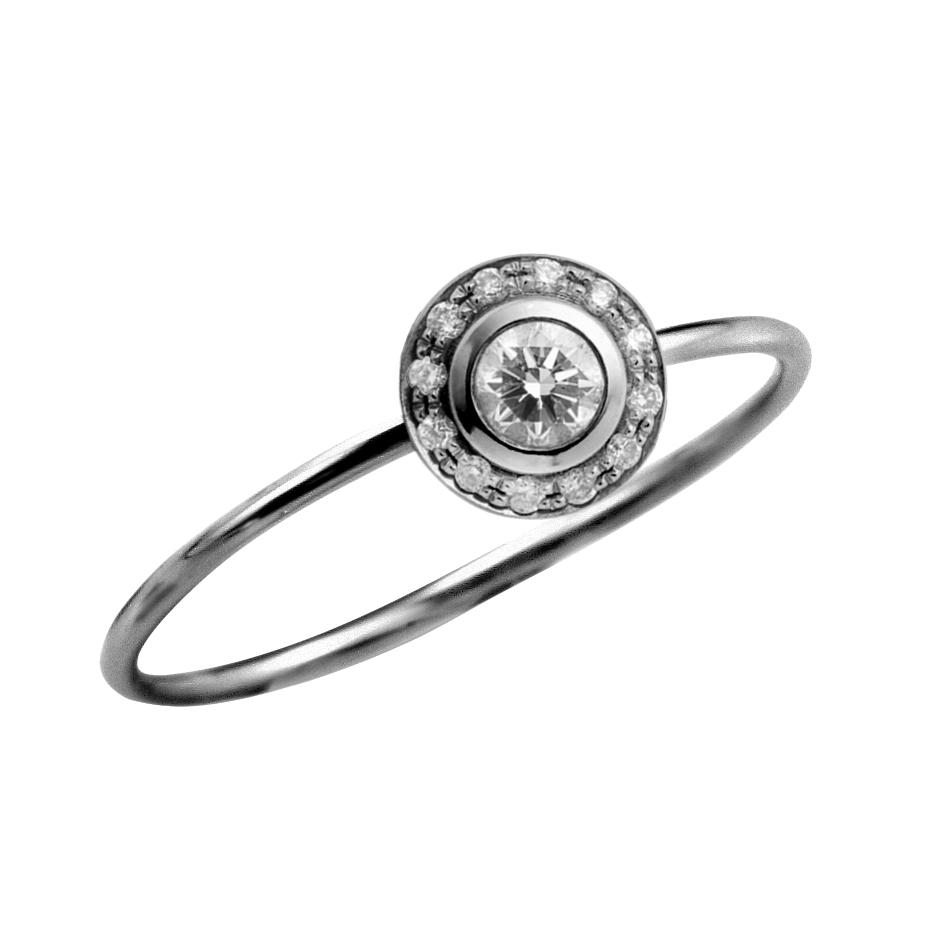 Redline Bijoux So Vip Bague Avec 0 26ct Diamant Rond En Or