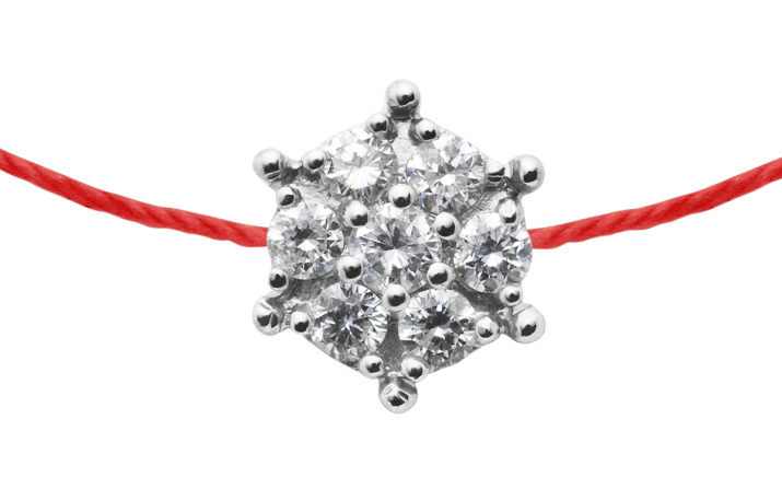 Bracelet fil étoile or blanc avec diamants - Redline - 0++