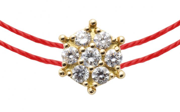 Bracelet multi fils étoile or jaune avec diamants - Redline - 0++