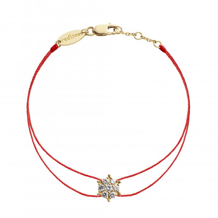 Bracelet multi fils étoile or jaune avec diamants - Redline - 0++