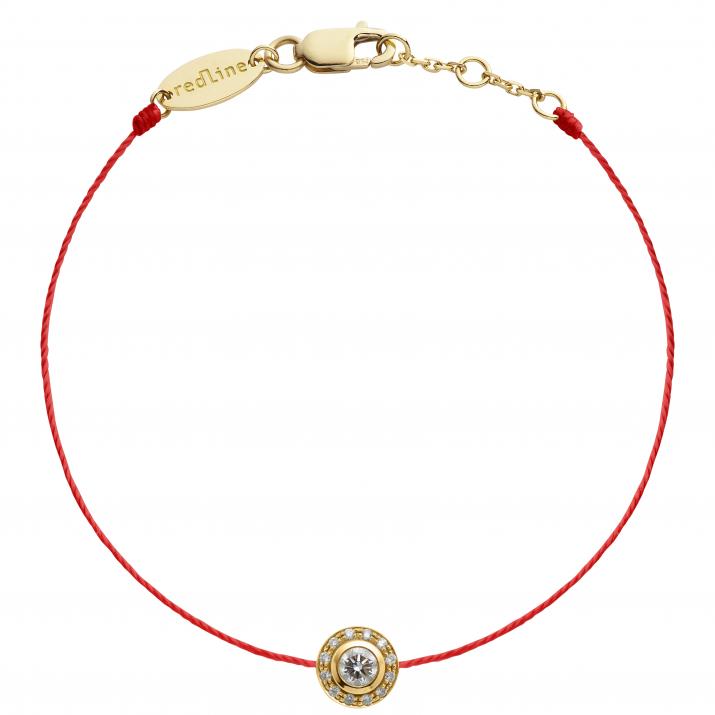 Bracelet fil avec diamants 0.26 carat en serti clos or jaune - Redline - 0++