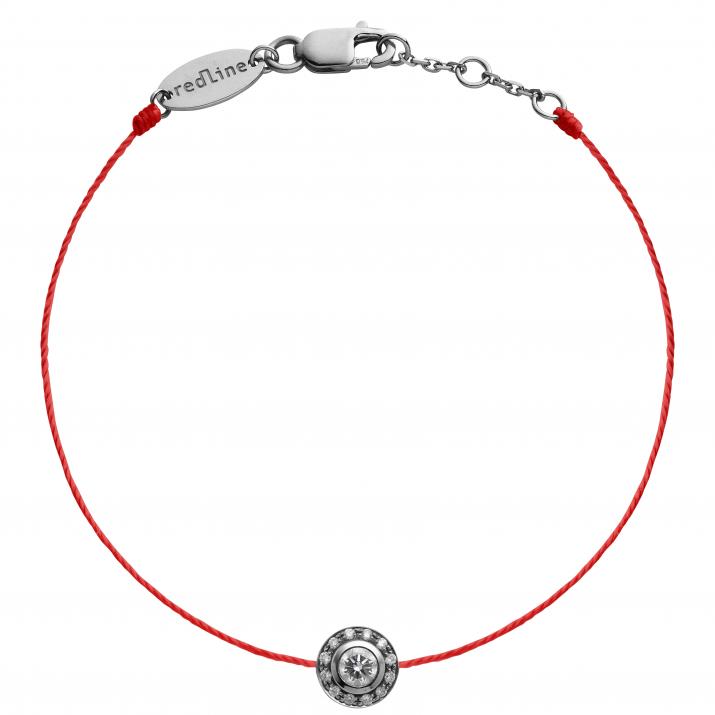 Bracelet fil avec diamants 0.26 carat en serti clos or noir - Redline - 0++