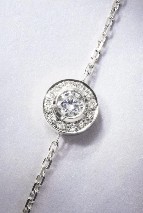 Bracelet chaîne avec diamants 0.26 carat en serti clos or blanc - Redline - 0++