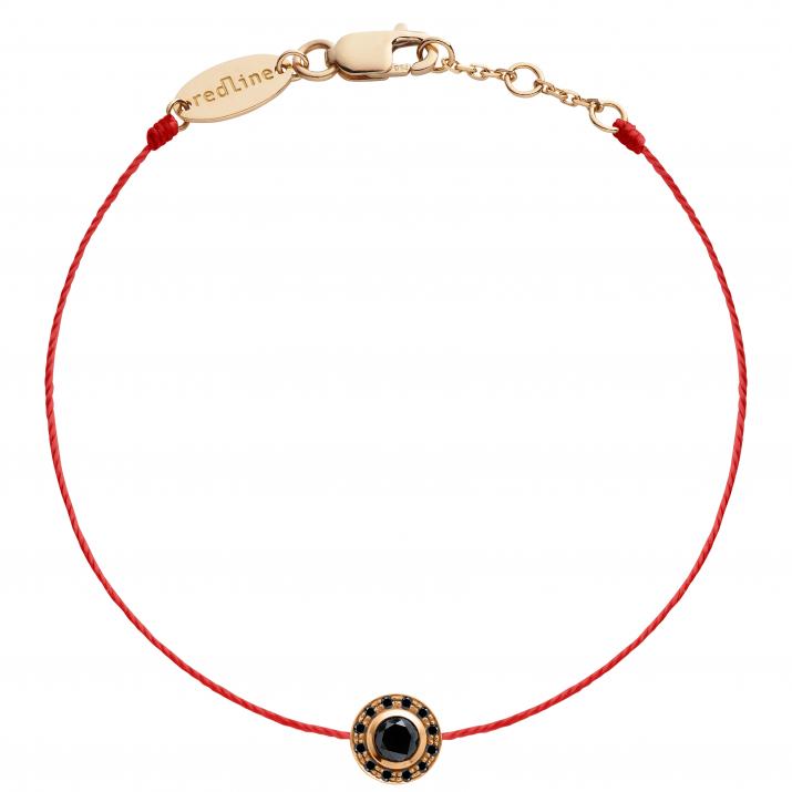 Bracelet homme fil avec diamant 0.269 carats en serti clos or rose - Redline - 0++