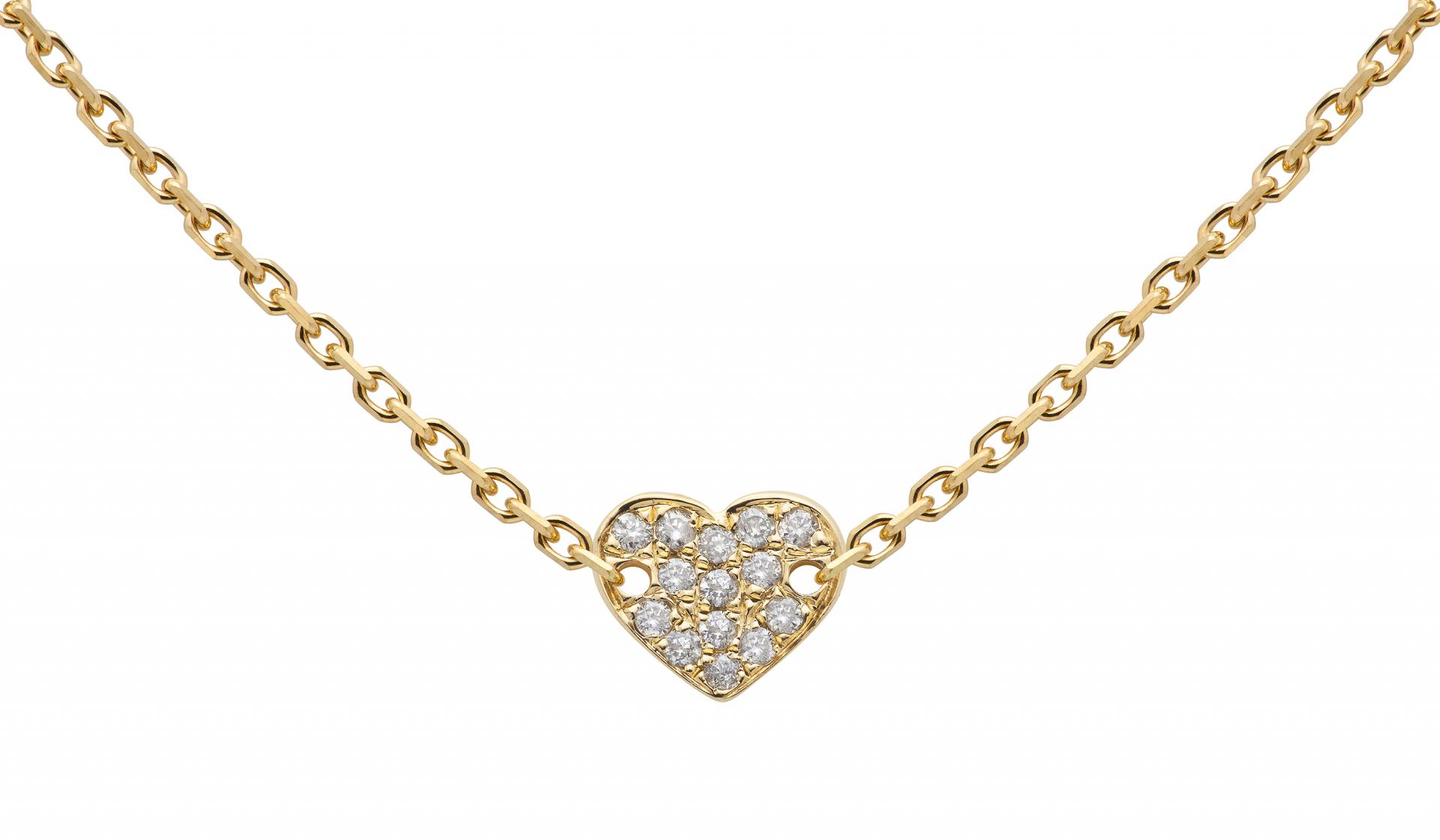 Collier Rétro Bijou Cœur Gravé Or Rhodié - Modèle 426 - Occasion Bon État