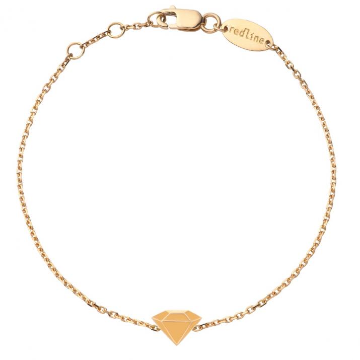 Bracelet chaîne diamant en or jaune pavé diamant - Redline - 0++