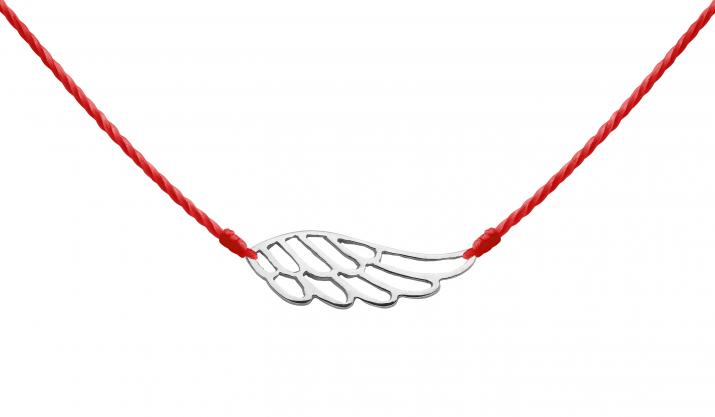 Collier fil aile or blanc - Redline