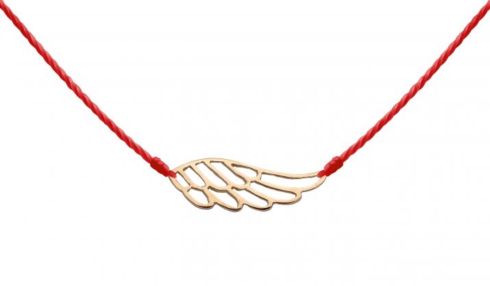 Collier fil aile or rose - Redline