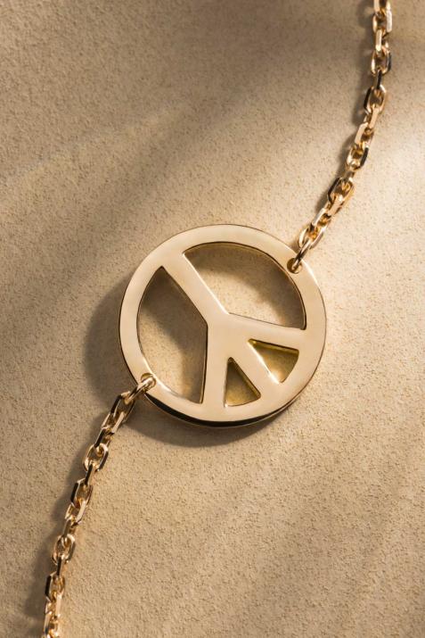 Bracelet chaîne peace & love or rose - Redline - 0++