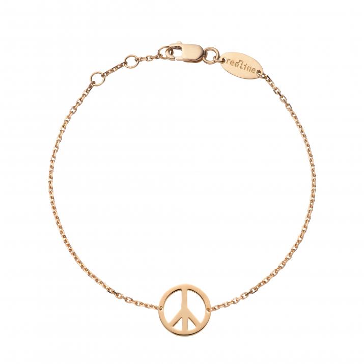 Bracelet chaîne peace & love or rose - Redline - 0++