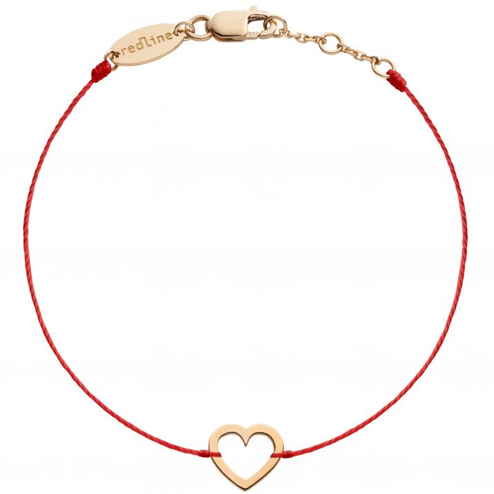 Bracelet fil coeur or rose - Redline