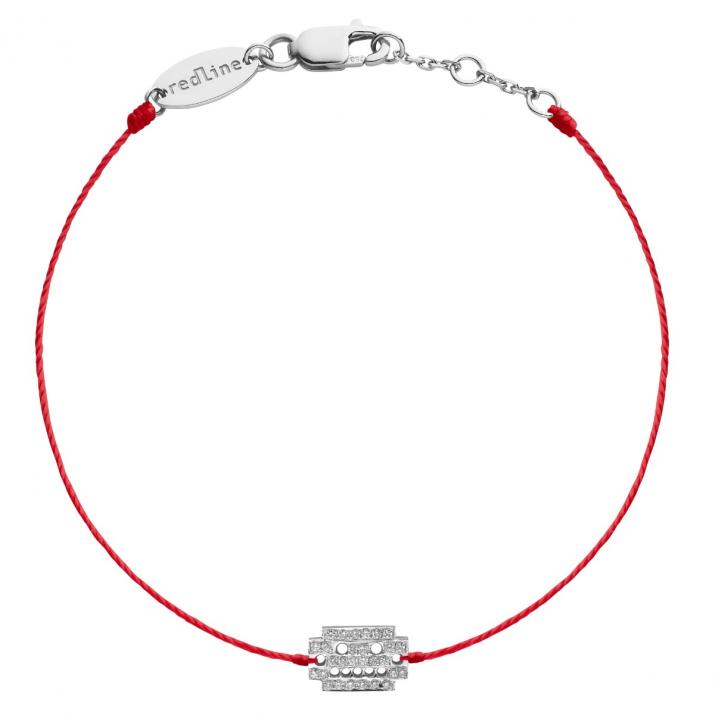 Bracelet fil robot or blanc pavé diamant - Redline