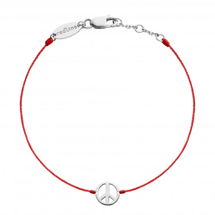 Bracelet fil peace & love or blanc - Redline - 0++