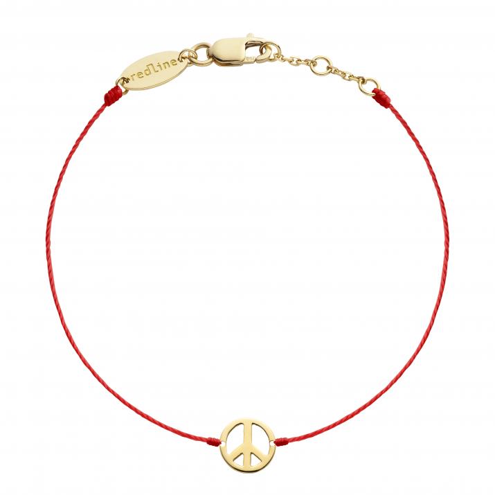 Bracelet fil Mini Peace or jaune - Redline - 0++