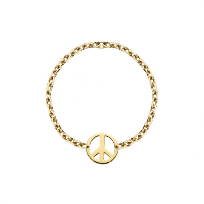Bague chaîne Mini Peace or jaune - Redline