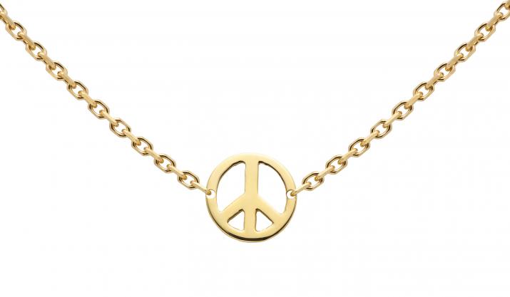 Collier chaîne Mini Peace or jaune - Redline