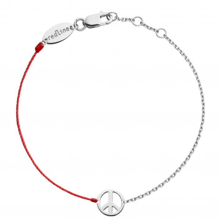 Bracelet chaîne et fil Mini Peace or blanc - Redline - 0++