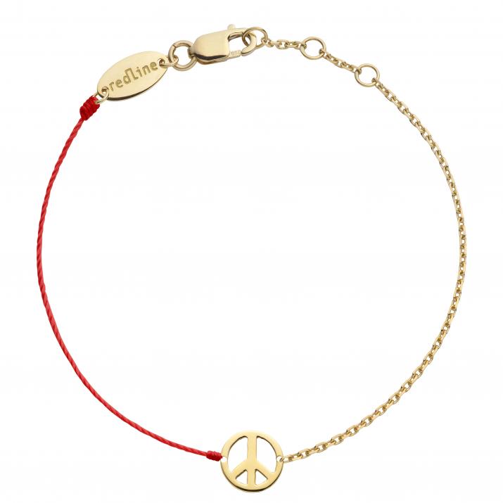Bracelet chaîne et fil Mini Peace or jaune - Redline - 0++