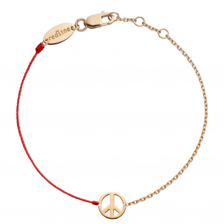 Bracelet chaîne et fil Mini Peace or rose - Redline - 0++