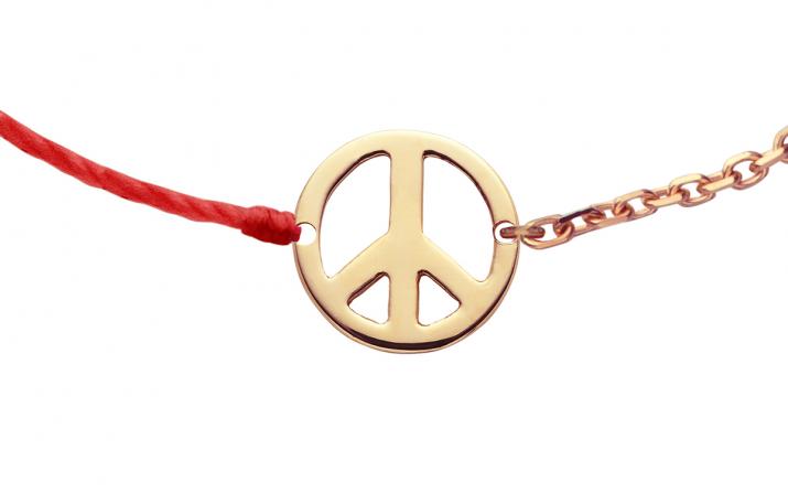 Bracelet chaîne et fil Mini Peace or rose - Redline - 0++