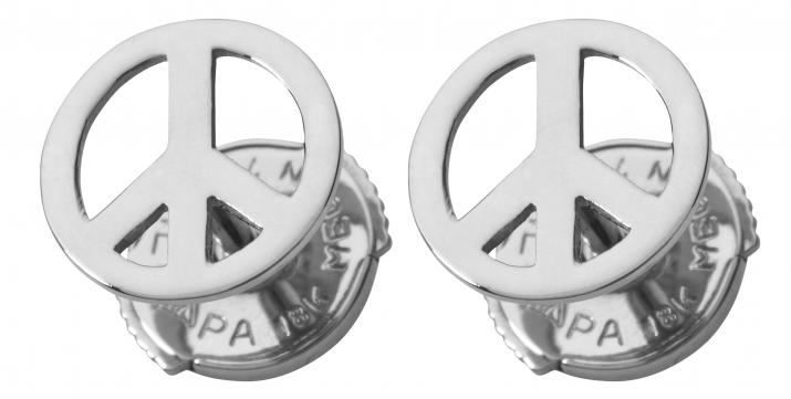 Boucles d'oreilles chaîne Mini Peace or blanc - Redline