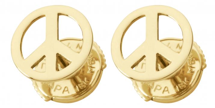 Boucles d'oreilles chaîne Mini Peace or jaune - Redline