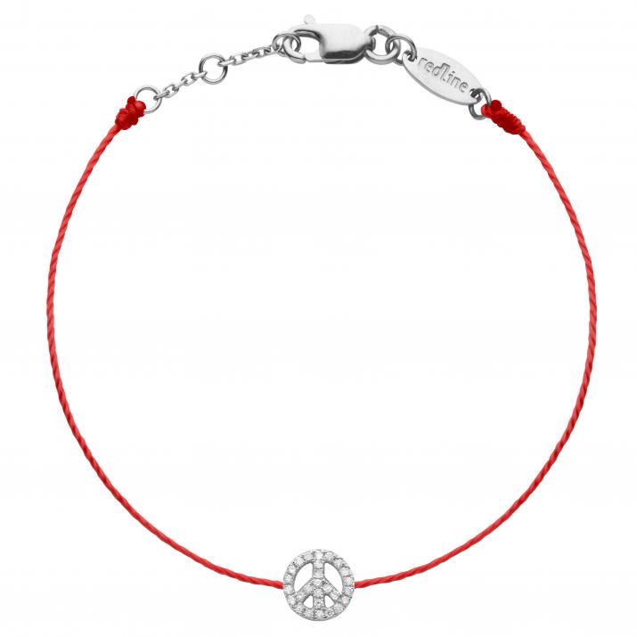 Bracelet enfant fil Mini Peace or blanc - Redline - 0++
