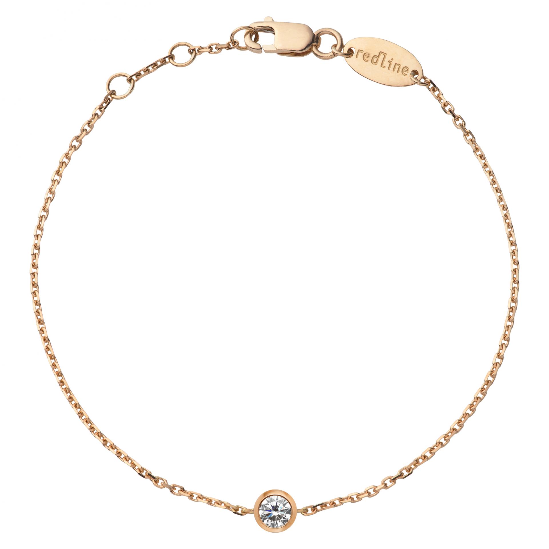 Redline Bijoux Pure Bracelet Cha ne Femme avec 0.10ct Diamant