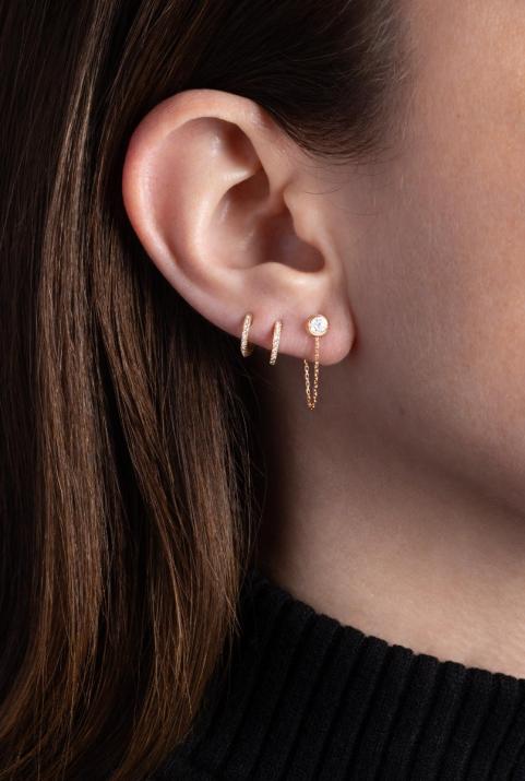Boucle d'oreille So Pure Courtoise Or Rose - Redline - 0++