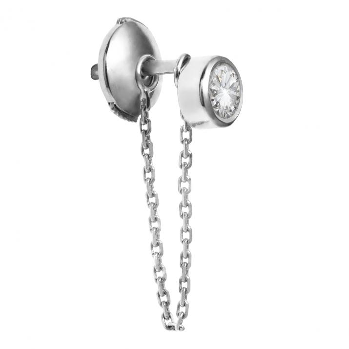 Boucle d'oreille So Pure Courtoise Or Blanc - Redline - 0++