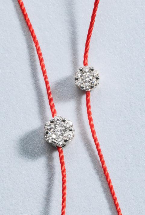 Bracelet fil avec diamants 0.10 carat en serti invisible or noir - Redline - 0++