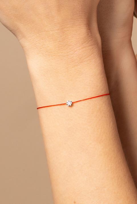 Bracelet fil avec diamant 0,05 carat en serti invisible or noir - Redline - 0++
