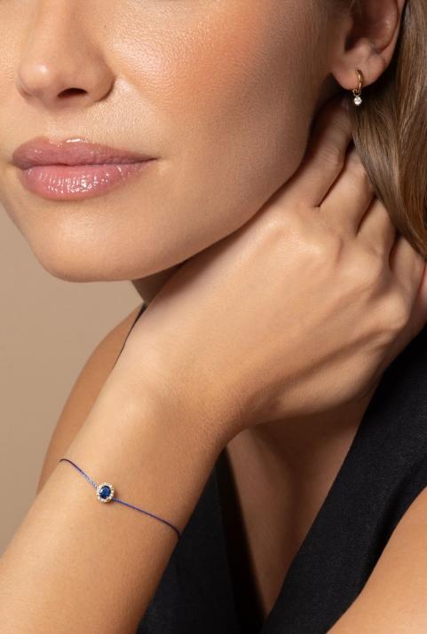 Bracelet chaîne rubis avec diamants en serti griffe or rose - Redline - 0++