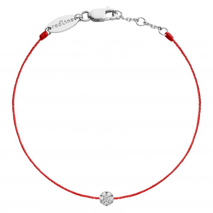 Bracelet fil avec diamant 0,05 carat en serti invisible or noir - Redline - 0++