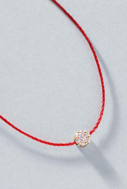 Collier fil avec diamant 0.10 carats en serti invisible or jaune - Redline - 0++
