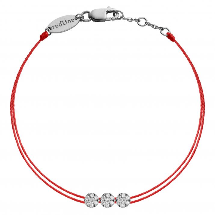 Bracelet fil avec diamant 0.15 carat en serti invisible or noir - Redline - 0++