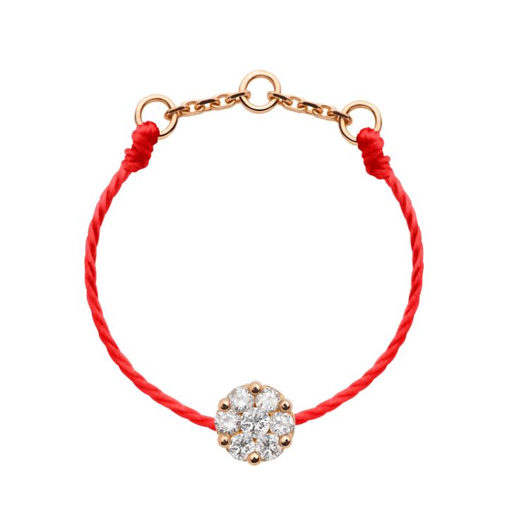 Bague fil avec diamant 0.05 carats en serti invisible or rose - Redline - 0++