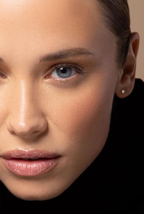Boucles d'oreilles avec diamant 0.05 carat en serti invisible or rose - Redline - 0++