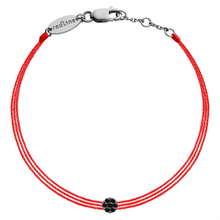 Bracelet multifil avec diamants noirs 0.05 carat en serti invisible or noir - Redline