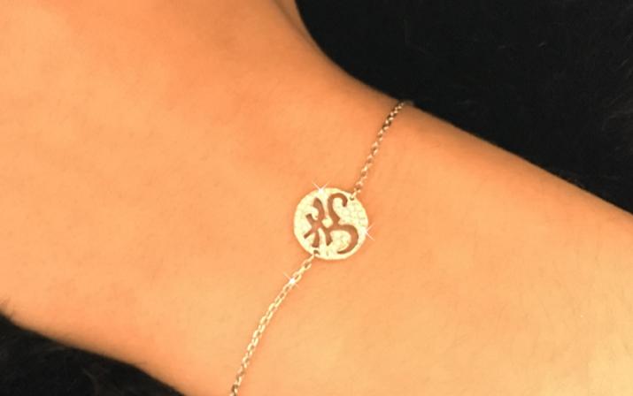 Bracelet chaîne avec diamant 0.09 carats or blanc - Redline