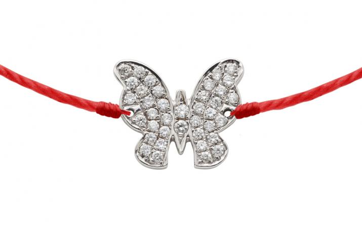 String Bracelet Chouchou White Gold RedLine Jewelry - Redline