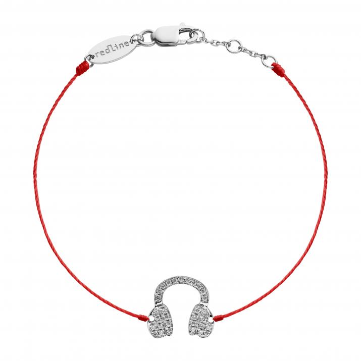String Bracelet Mr Dj Pavé White Gold RedLine Jewelry - Redline - 0++