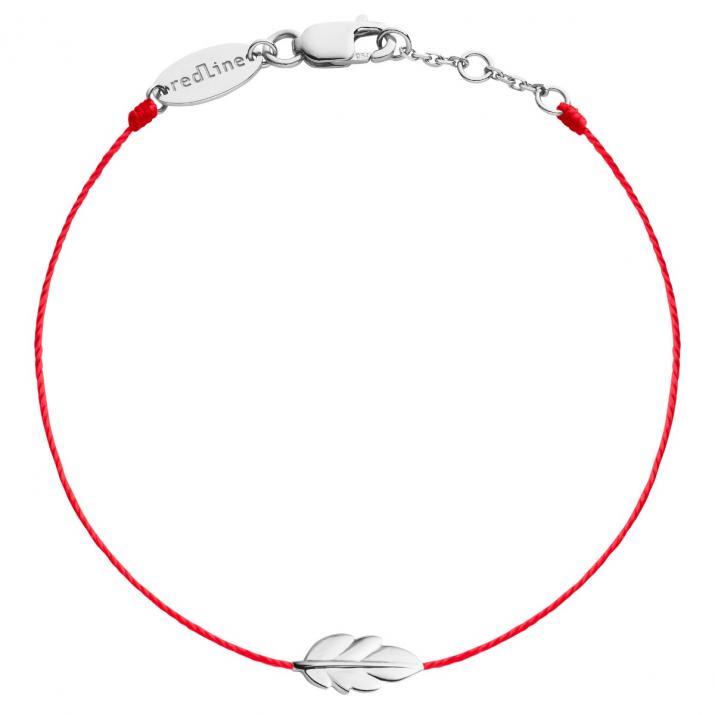 Bracelet fil Plume or blanc - Redline